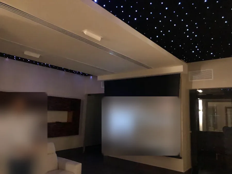 Private cinema with a fiber-optic star ceiling in Santiago